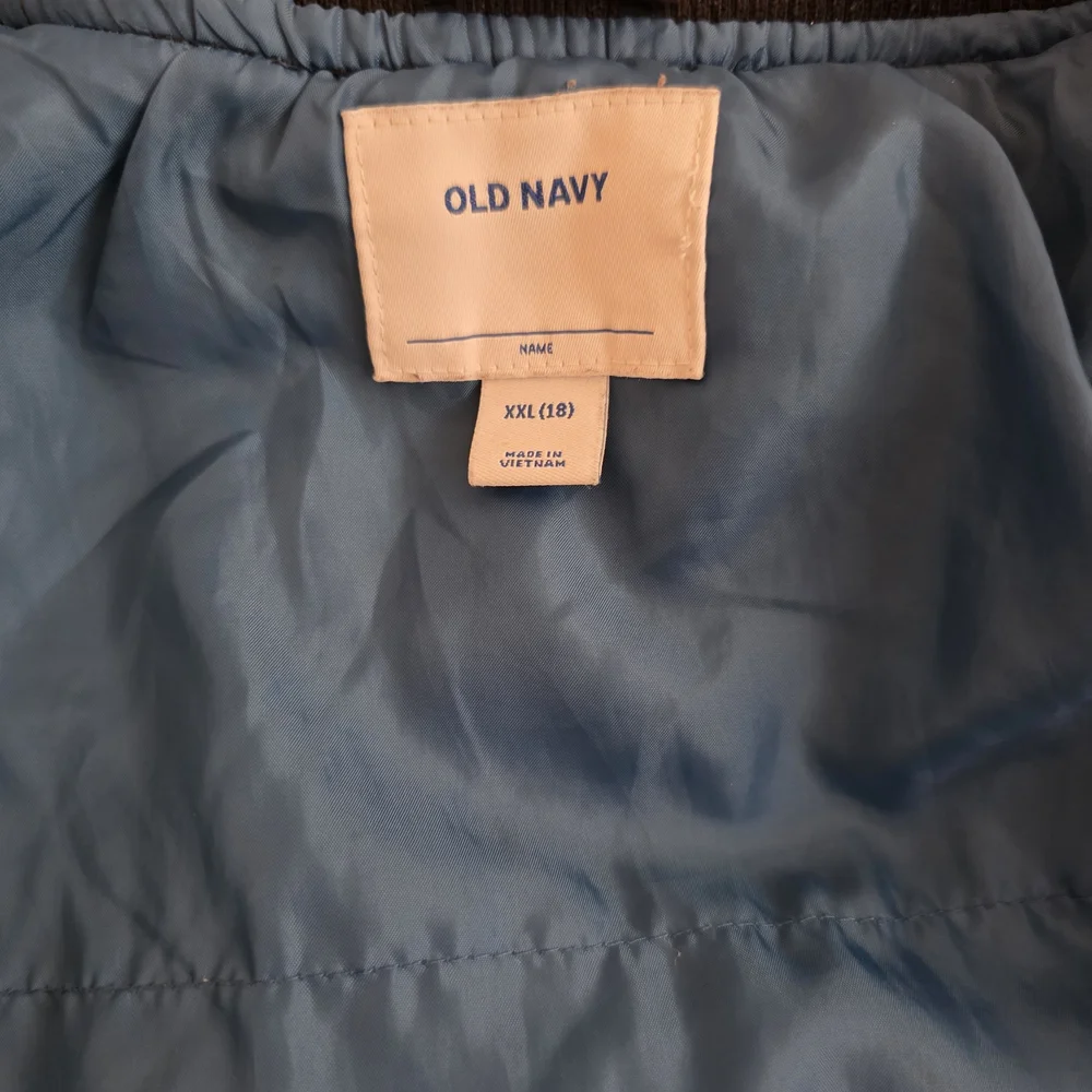 * Old Navy Boys Classic Black‎ Bomber Jacket, Cargo, Casual, Size XXL 18 BOYS